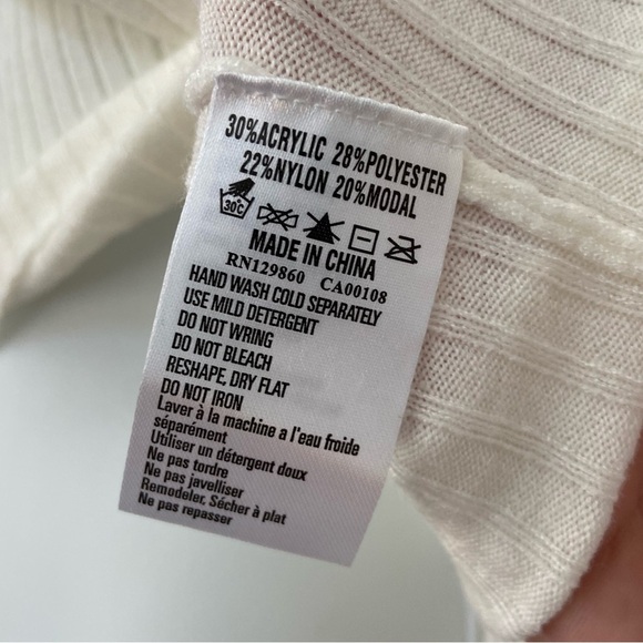 Rhythm Square Neck Rib Knit Longsleeve Top size Small - Picture 4 of 4